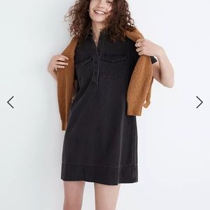 Madewell Popover Shirt Dress in Lunar Wash